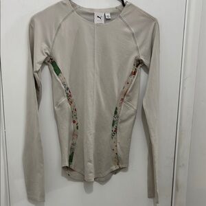 Puma Women's Cream Long Sleeve Top